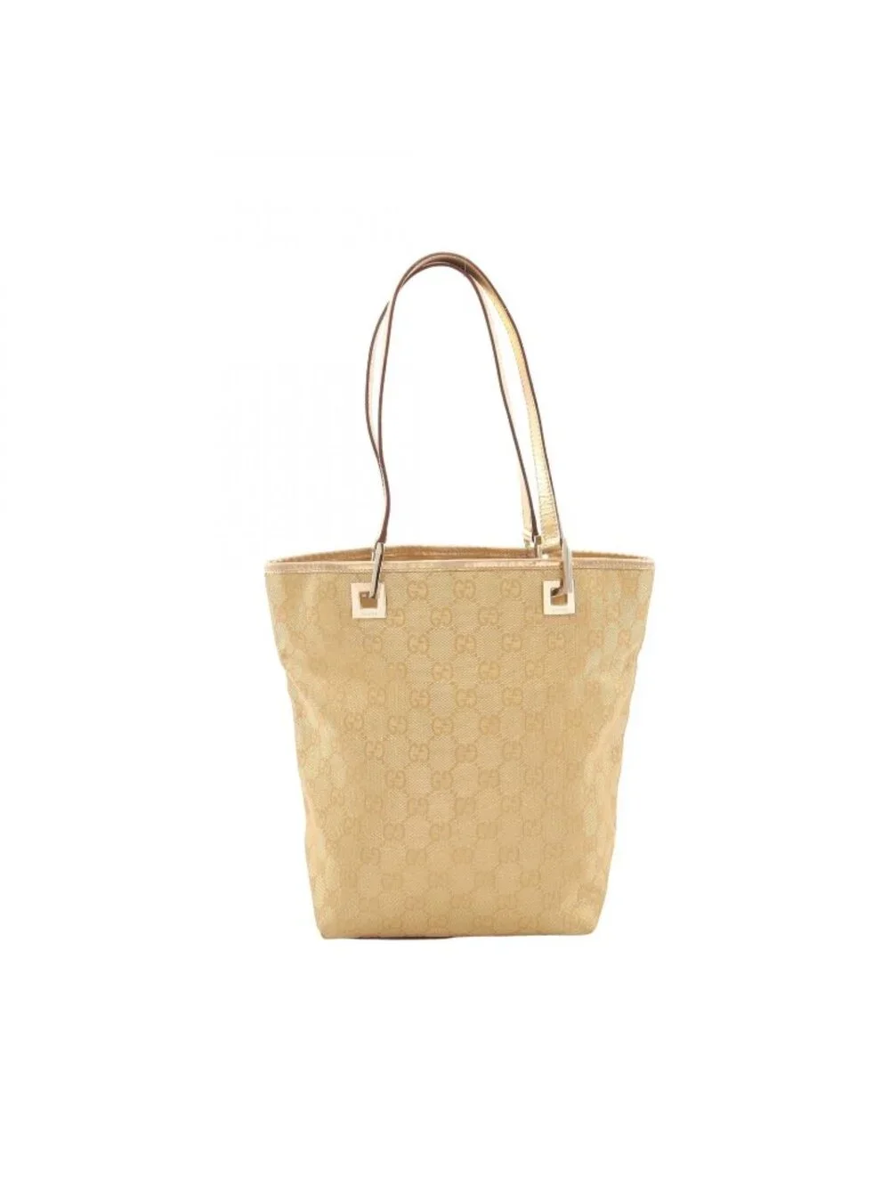 Gucci Tote GG Canvas 002 Gold Handbag